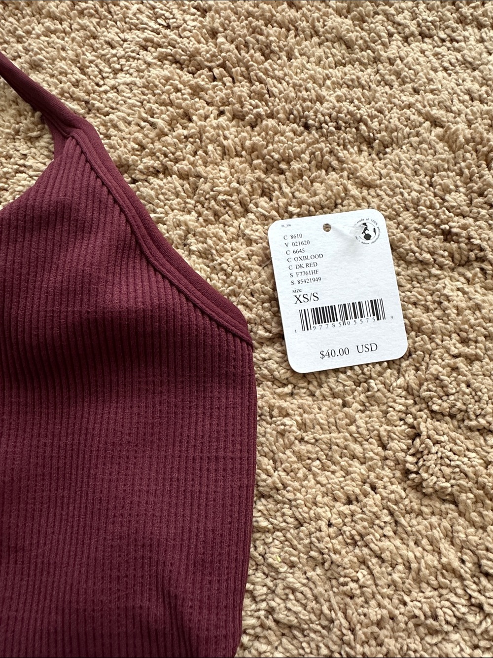 Free People Movement Ribbed Halter Bralette in Deep Plum - Picture 2 of 4